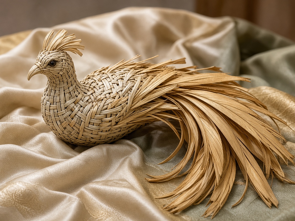 Palm leaf woven phoenix